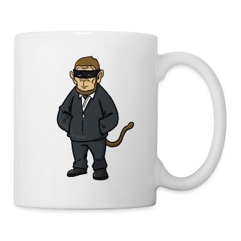 Voleur Leader Singe, Singe - Mug blanc - blanc - Droite