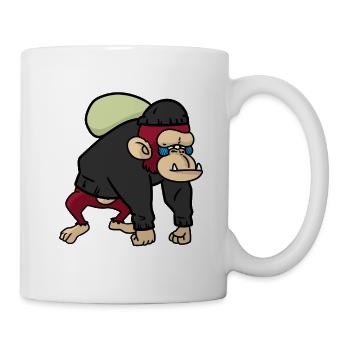 Robber Baboon monkey monkey baboons - Mug - white - Right