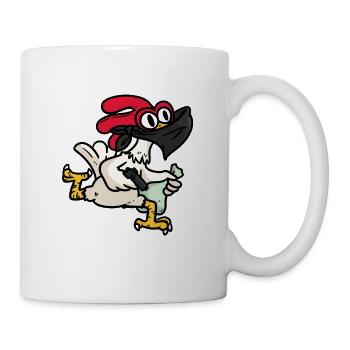 Voleur de poulet, voleur Hänchen - Mug blanc - blanc - Droite