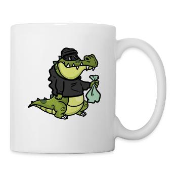 Alligator robber, Aligator Räuber - Tasse - Weiß - Rechts