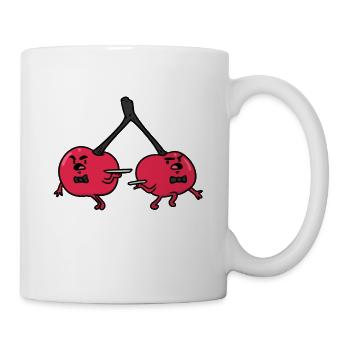 Serveurs cerises, serveur cerises - Mug blanc - blanc - Droite