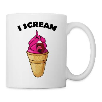 I Scream Ice Cream - Tasse - Weiß - Rechts