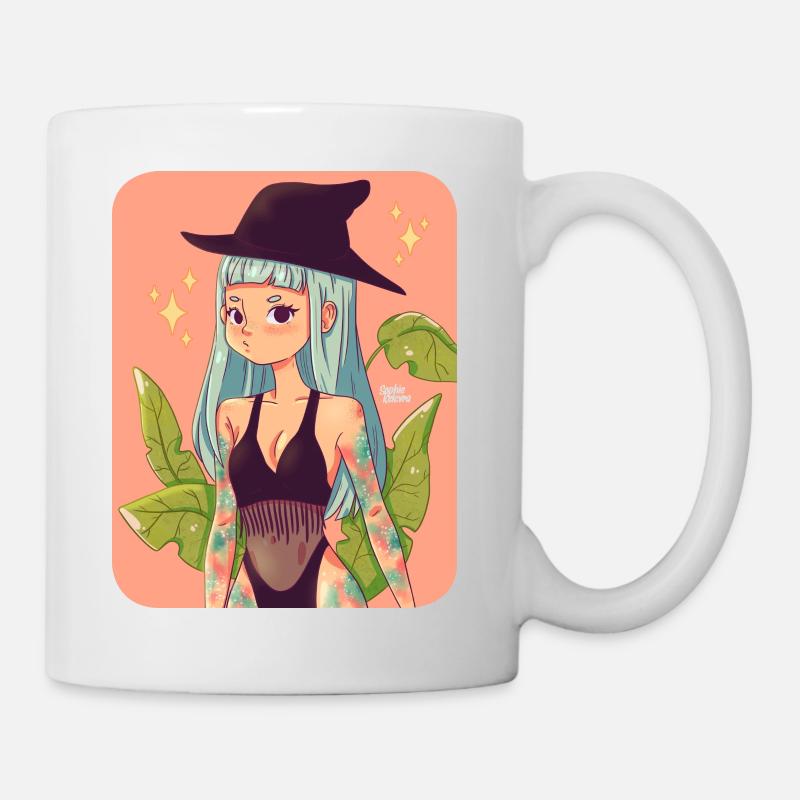 Fille sorcière - Mug blanc - blanc