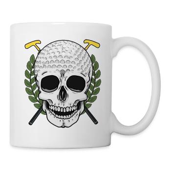 Golf Skull Golfer Sports Club - Mug - white - Right