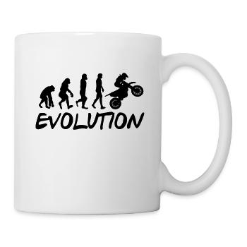 Motorrad Evolution - Tasse - Weiß - Rechts