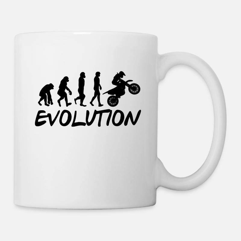 Motorrad Evolution - Tasse - Weiß