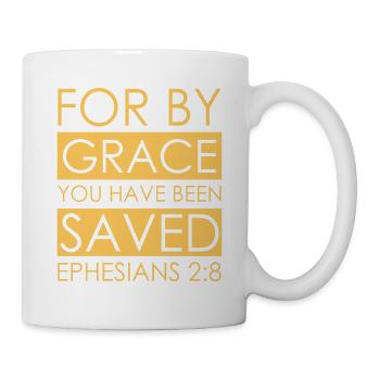 Gott Vers Bibel Geschenk - Tasse - Weiß - Rechts