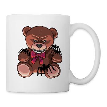 Horror Teddy Spinnen böse Bär satanisch - Tasse - Weiß - Rechts
