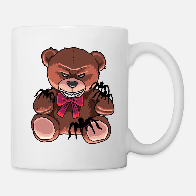 Horror Teddy Spinnen böse Bär satanisch - Tasse - Weiß