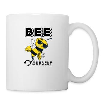 Bee Yourself Zitate Kinder Honig Geschenk - Tasse - Weiß - Rechts