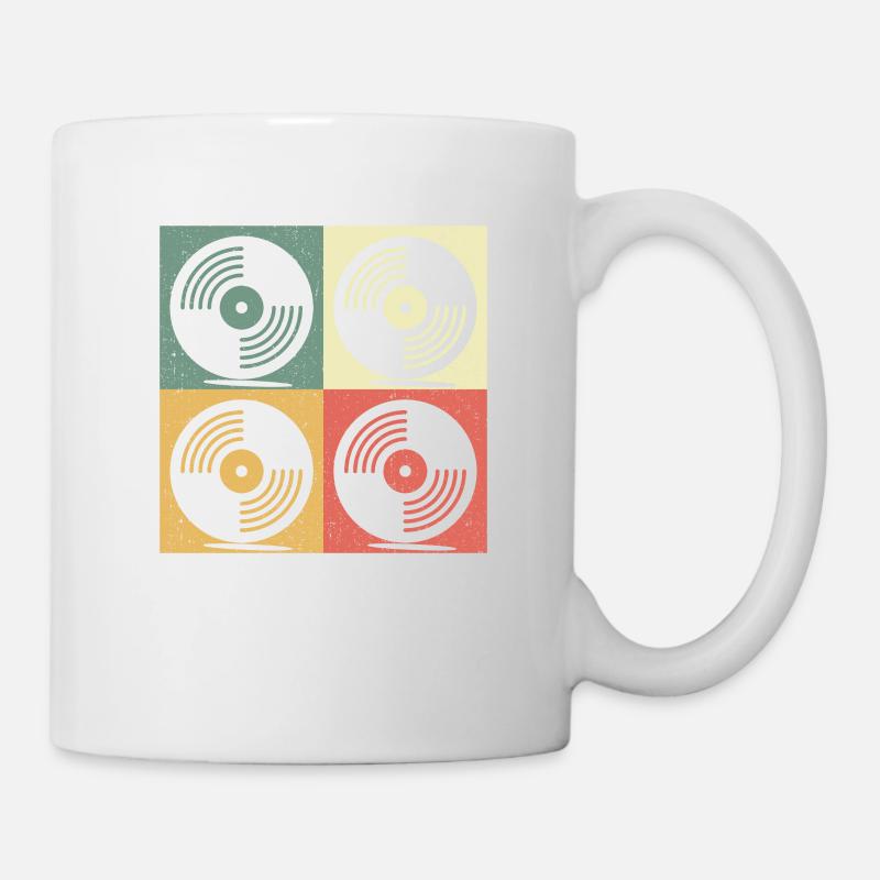 Vinyl Record Turntables Retro Gift - Mug - white