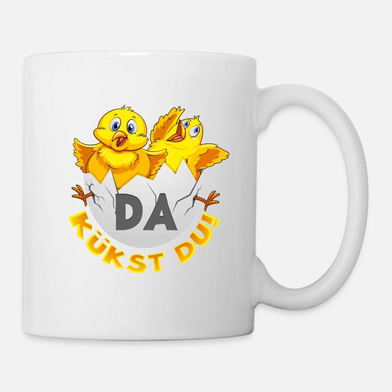 Da kükst Du! - Tasse - Weiß