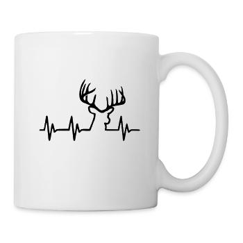 Chasse au chevreuil pour chasseurs - Mug blanc - blanc - Droite