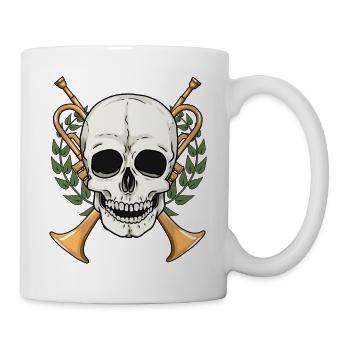 Trumpet, Trumpets, Musicians, Brass Music, Skull - Mug - white - Right