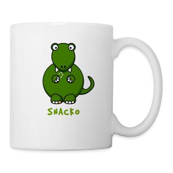 Snackosaurus with sweets T-Rex dinosaur - Mug - white - Right