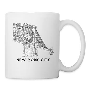 Brooklyn Bridge New York City - Mug blanc - blanc - Droite