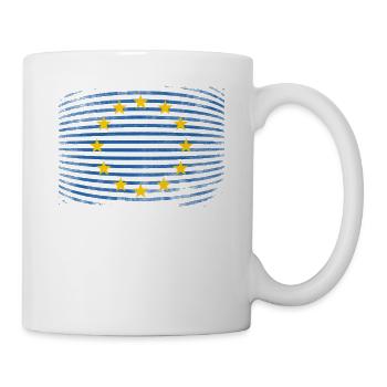 UNION EUROPÉENNE Etoiles drapeau Grunge - Mug blanc - blanc - Droite