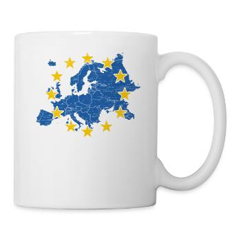 Union européenne Etoiles carte européenne - Mug blanc - blanc - Droite