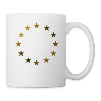 UNION EUROPÉENNE Etoiles Or - Mug blanc - blanc - Droite
