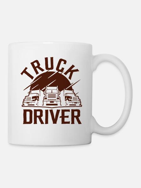 LKW Fahrer Führerschein - Tasse - Weiß