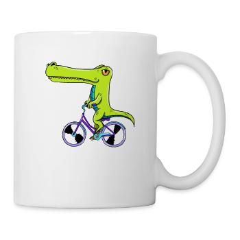 Cadeau de vélo de roue de bicyclette de liège - Mug blanc - blanc - Droite