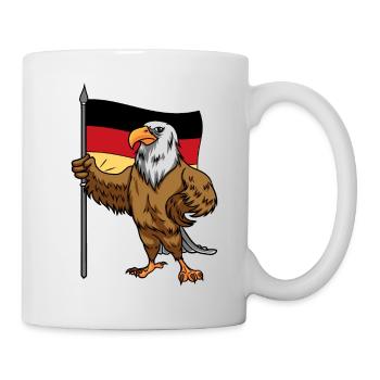 Adler Vogel Deutschland Fahne Länder EU Europa - Tasse - Weiß - Rechts