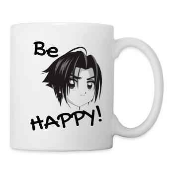 Conception de chemise cool Manga Be Happy - Mug blanc - blanc - Droite