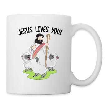 Jesus loves you! - Mug - white - Right