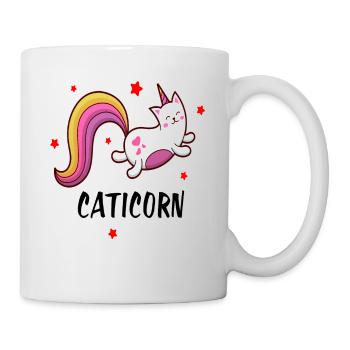 Einhorn-Shirt Catticorn Katze Sterne Geschenk - Tasse - Weiß - Rechts