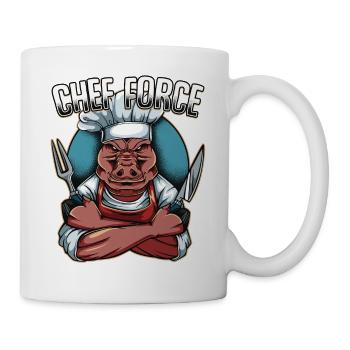 Chef boar kitchen knife chef gift - Mug - white - Right