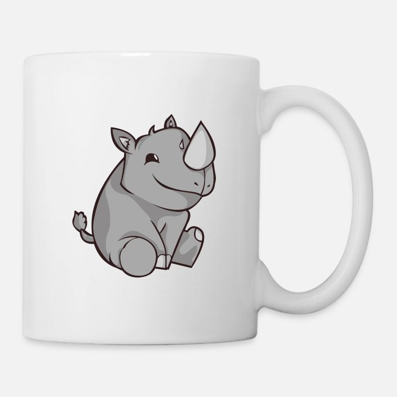 Chibi Comic Nashorn Kawaii Niedlich Geschenk - Tasse - Weiß