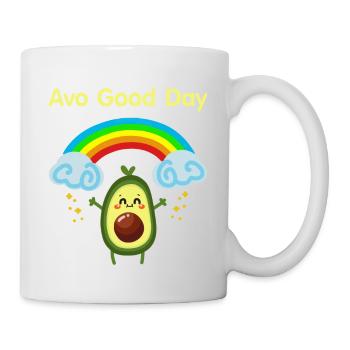 Avocado Good Day - Sweet Vegan Avocado Gift - Mug - white - Right