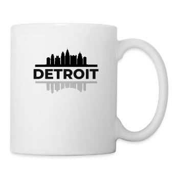 Detroit Michigan Amerika Stadt USA Techno Reisen - Tasse - Weiß - Rechts