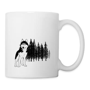 Mountains Husky Wilderness Wild Xmas Dog - Mug - white - Right
