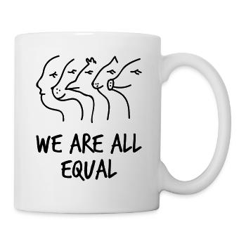 We are all the same animal welfare vegan animals human - Mug - white - Right