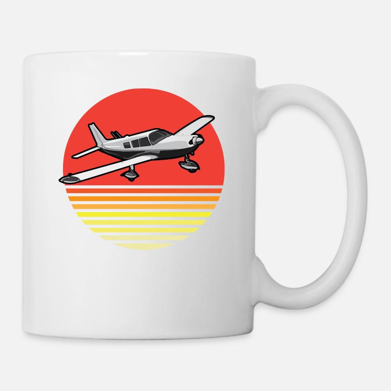 Aviation Piper Retro - Mug - white