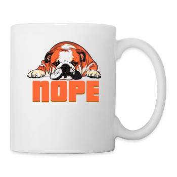 Chien Nope Bulldog Chien Cadeau Lazybear - Mug blanc - blanc - Droite