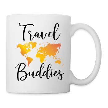 Travel Buddies Reisepartner Reisen Geschenk - Tasse - Weiß - Rechts