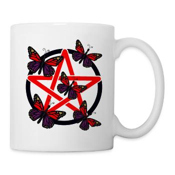 Pentagrammes vaudou sorcières - Mug blanc - blanc - Droite