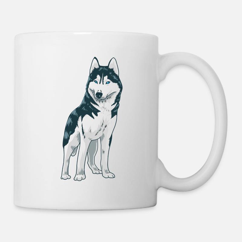 Süßer Husky Hund Weihnachtsgeschenk Hunde - Tasse - Weiß