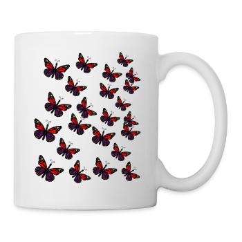 Papillons Insectes Insectes Papillon - Mug blanc - blanc - Droite