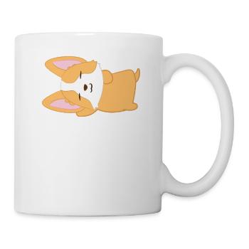 Corgi - Corgi T-Shirt - Introvert - Antisozial - Tasse - Weiß - Rechts
