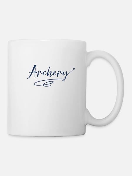 Pfeil und Bogen - Tasse - Weiß