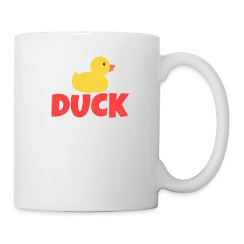 Ente Gang Ente Duck Gelb Brot Lustig Geschenk - Tasse - Weiß - Rechts