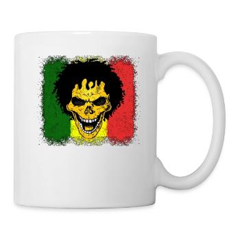 Reggae Jamaika Totenkopf Geschenk - Tasse - Weiß - Rechts