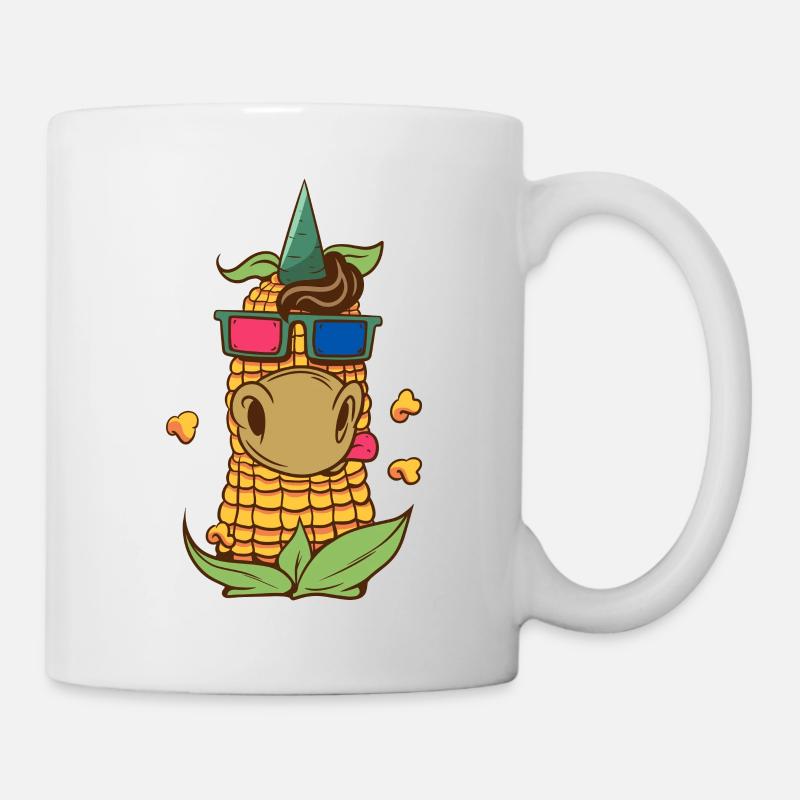 Popcorn Einhorn Kino - Tasse - Weiß