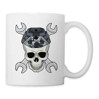 Mécanicien Automobile Mécanicien Machine Crâne - Mug blanc - blanc - Droite