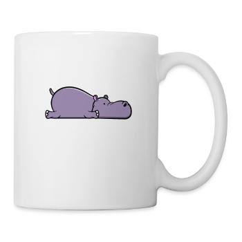 Ich Hasse Montage Büro Nilpferd I Hate Mondays - Tasse - Weiß - Rechts