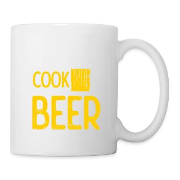 Remerciez le cuisinier et apportez-lui une bière - Mug blanc - blanc - Droite