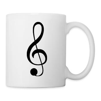 Musik Symbol Musikschlüssel Notenschlüssel - Tasse - Weiß - Rechts